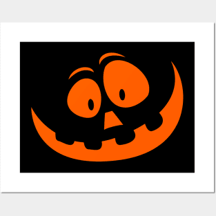 Cute Jack O Lantern / Halloween Pumpkin Face Posters and Art